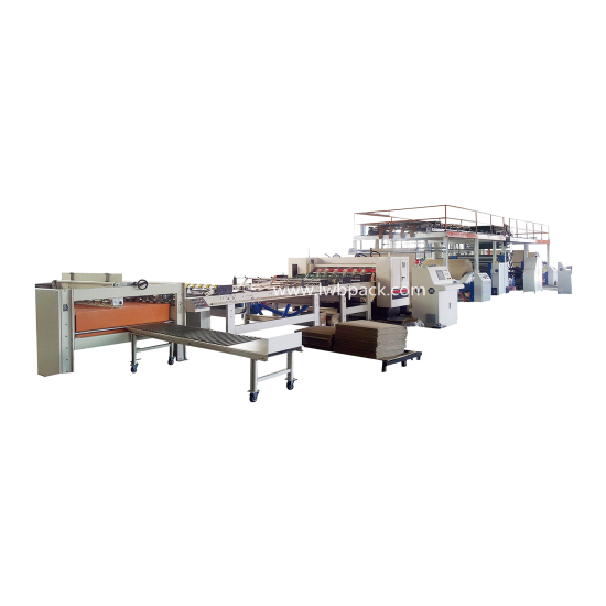 Two layer corrugated cardboard production line