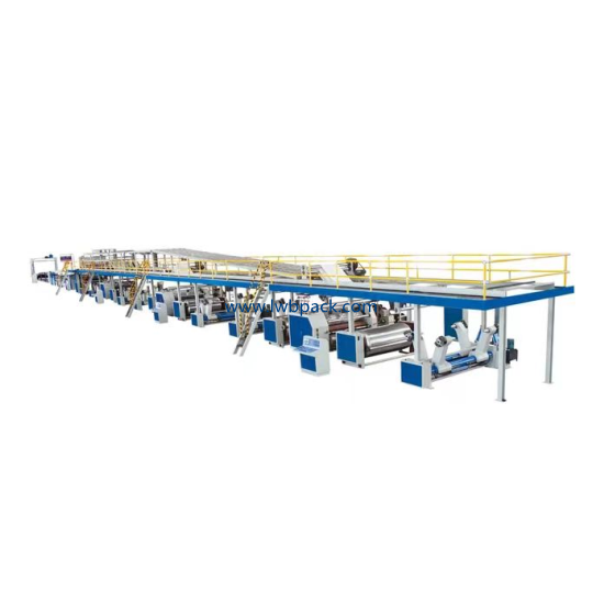 Five layer corrugated cardboard production line