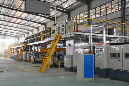 Corrugated cardboard production line