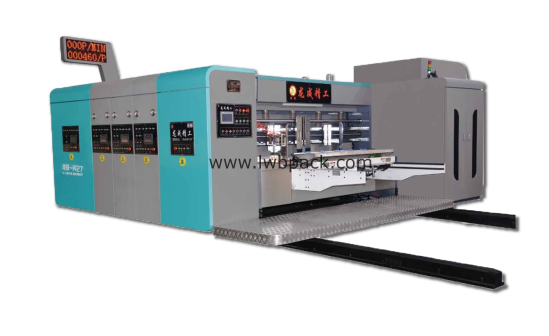 Fully automatic cardboard box flexographic printing slotting and die-cutting machine